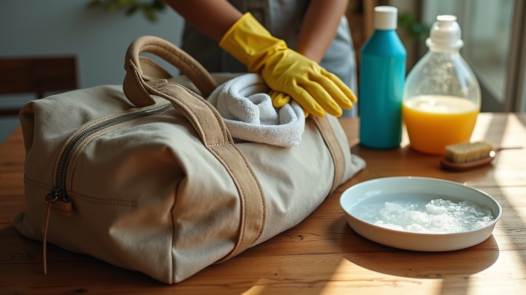 how to clean a duffle bag
