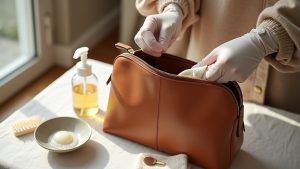 how to clean a faux leather purse