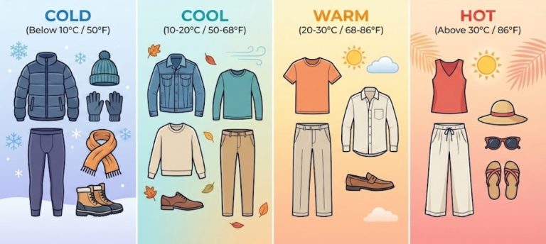 How to Dress According to Temperatures