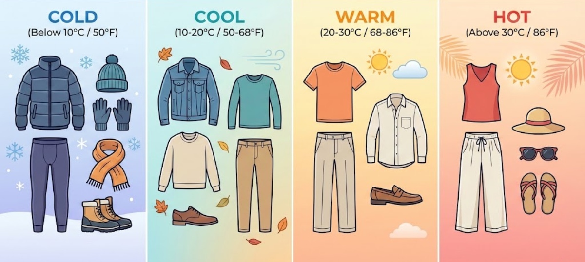 How to Dress According to Temperatures
