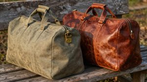 Canvas vs Leather Duffle Bag