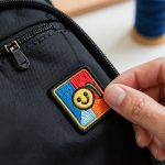 sew patches onto nylon backpacks