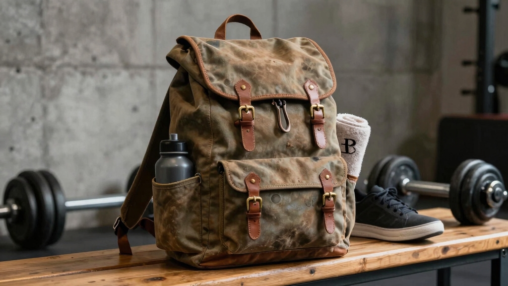 repurpose backpack into gymbag