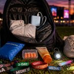 festival essentials hydration cash sunscreen