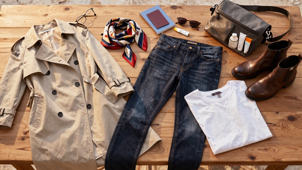 layered stylish travel wardrobe