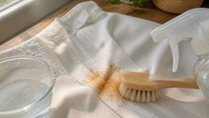 remove stains from polyester