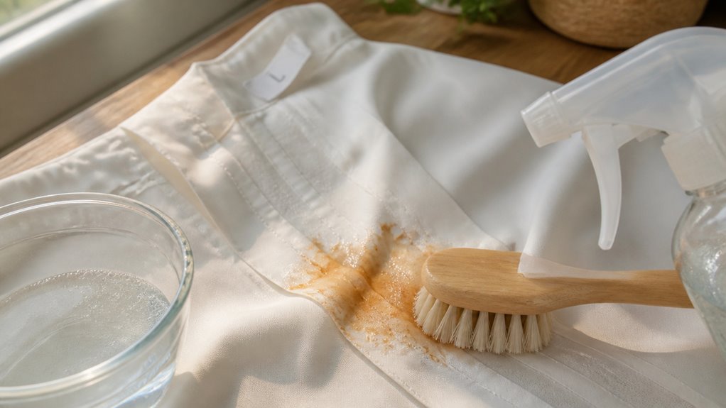 remove stains from polyester