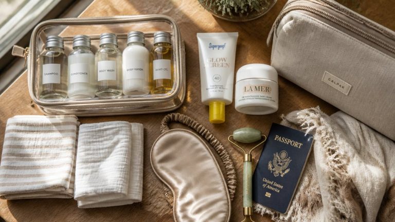 travel friendly skincare packing tips