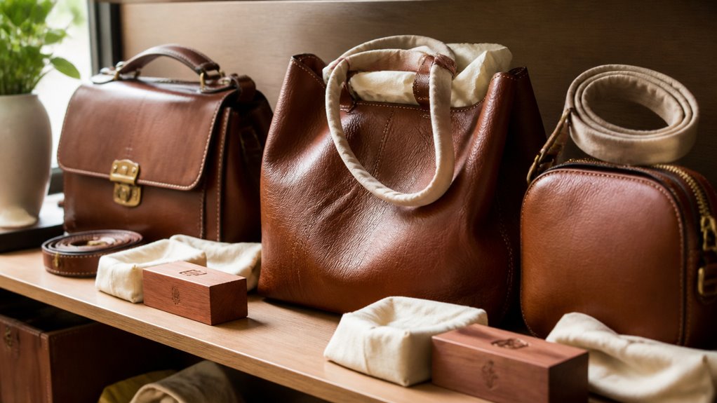 keep leather bags stuffed and upright