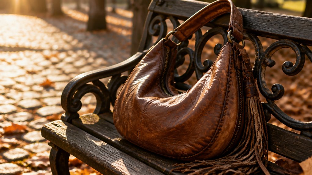 slouchy crescent shaped shoulder bag