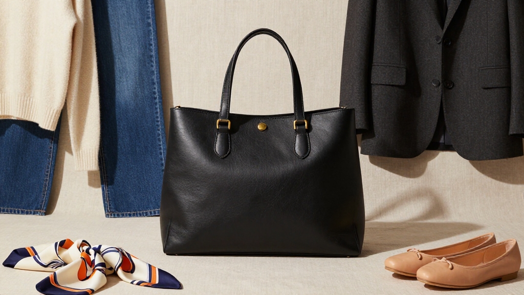 timeless minimal black bag